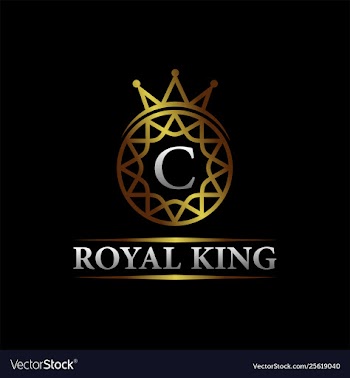 Luxury letter c royal king logo design vector image