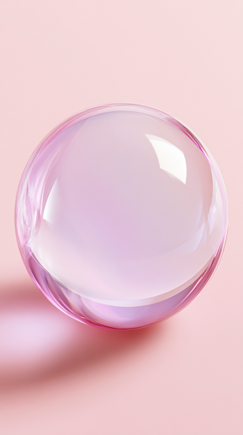 Luxury Lip Oil Droplet on Soft Pink Background