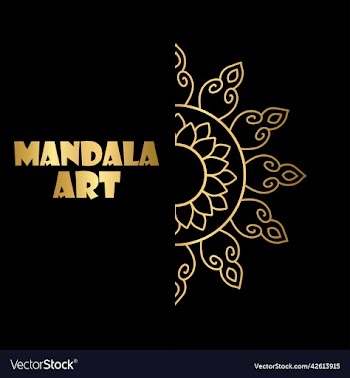 luxury mandala background with golden color