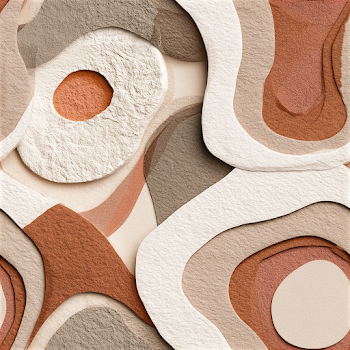 Luxury Neutral Boho Abstract Collage Pattern