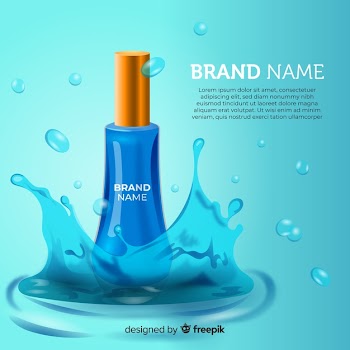 Luxury perfume ad Free Vector