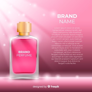 Luxury perfume ad Free Vector