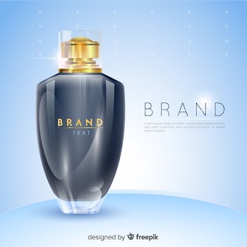Luxury perfume ad Free Vector
