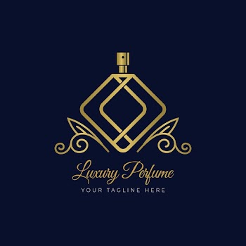 Luxury perfume logo template concept Free Vector