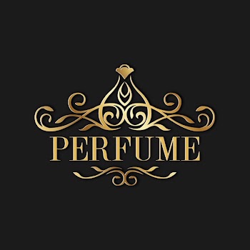Luxury perfume logo with golden design Free Vector