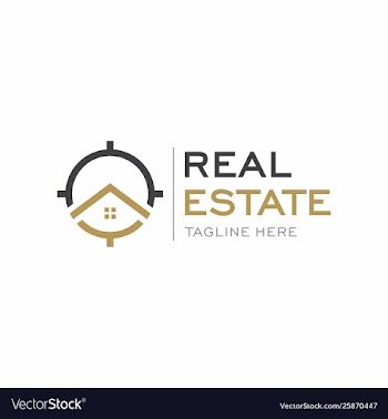Luxury real estate logo design vector image