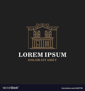 Luxury real estate logo vector image
