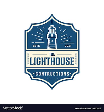 luxury retro logo lighthouse