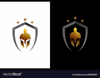 Luxury sparta warrior helmet template designs vector image