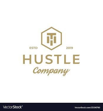 Luxury vintage hustle logo design inspiration vector image