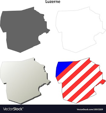 Luzerne Map Icon Set vector image