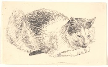 Lying cat by Christen Købke | Free Photo - rawpixel