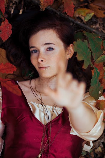 Lying Woman Raising Her Hand