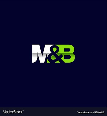 m and b letter logo