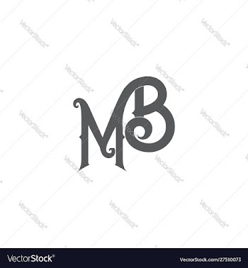 M b letter logo design vector image
