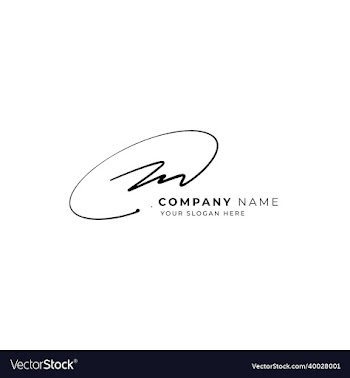 m initial letters signature logo or handwritten l