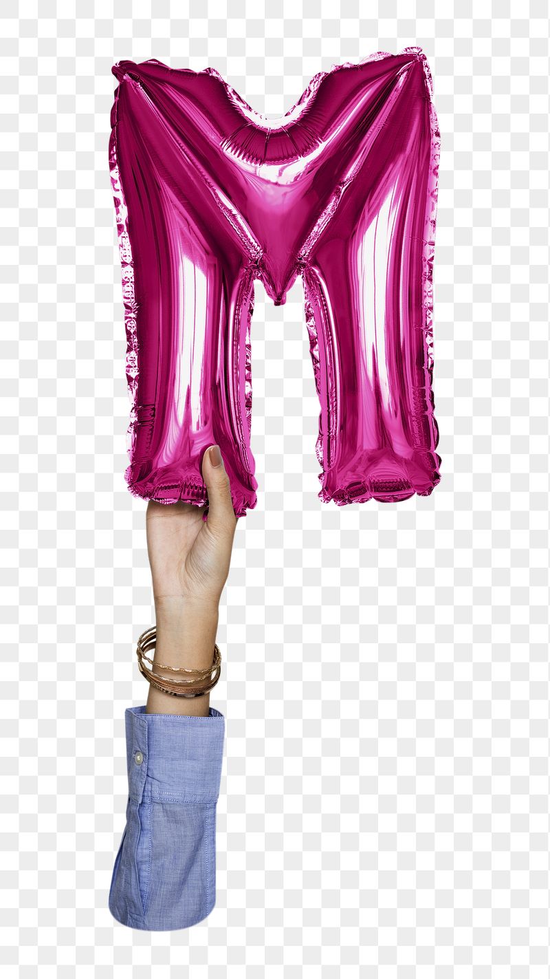 M letter balloon png sticker, | Free PNG - rawpixel