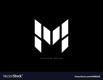 m letter creative unique logo