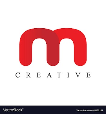 m letter logo design letter logo design template