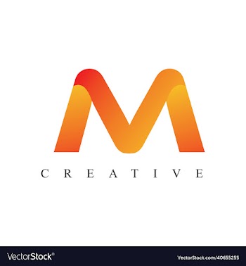 m letter logo design letter logo design template