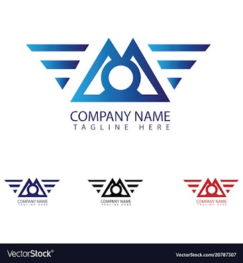 M letter logo design vector image