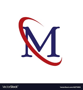 m letter logo template