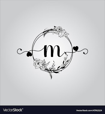 m letter logo with white background