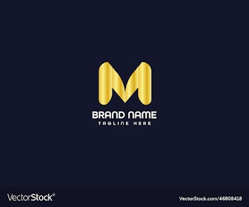 m modern letter logo