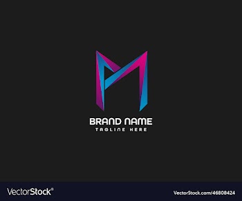 m modern letter logo