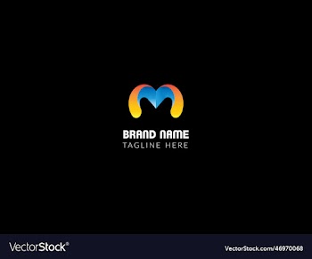 m modern letter logo