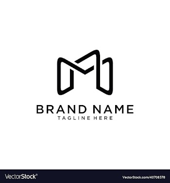 m or mm letter logo design