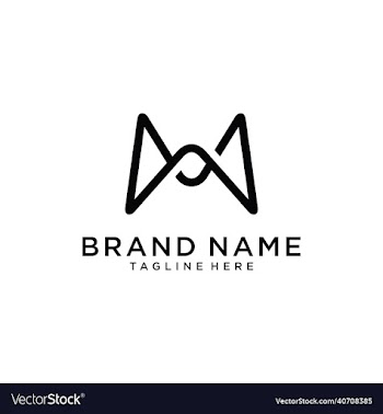 m or mm letter logo design