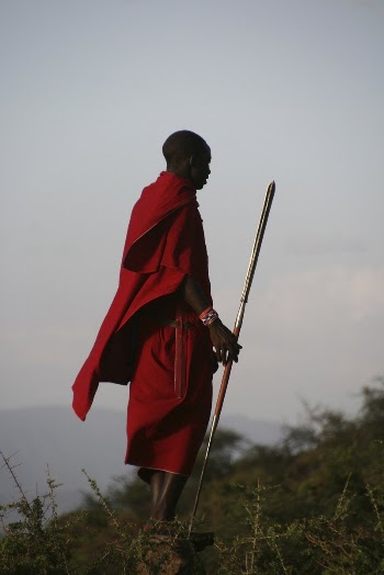 Maasai man in red robe, | Free Photo - rawpixel