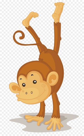 Macaque Three wise monkeys Illustration - Upside down monkey 