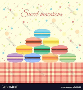  					Macarons on the table vector image														