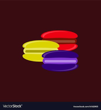 Macaroon cookies vector image