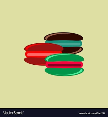 Macaroon cookies vector image