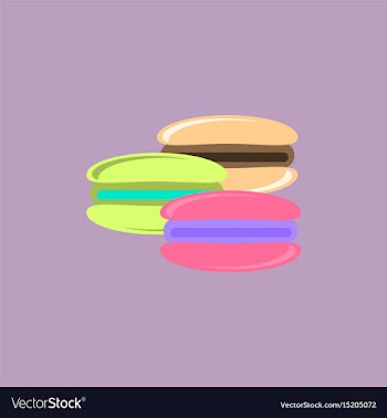 Macaroon cookies vector image