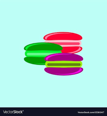 Macaroon cookies vector image
