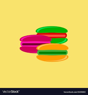 Macaroon cookies vector image