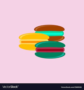 Macaroon cookies vector image