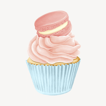 Macaroon cupcake, delicious bakery dessert | Free Photo Illustration - rawpixel