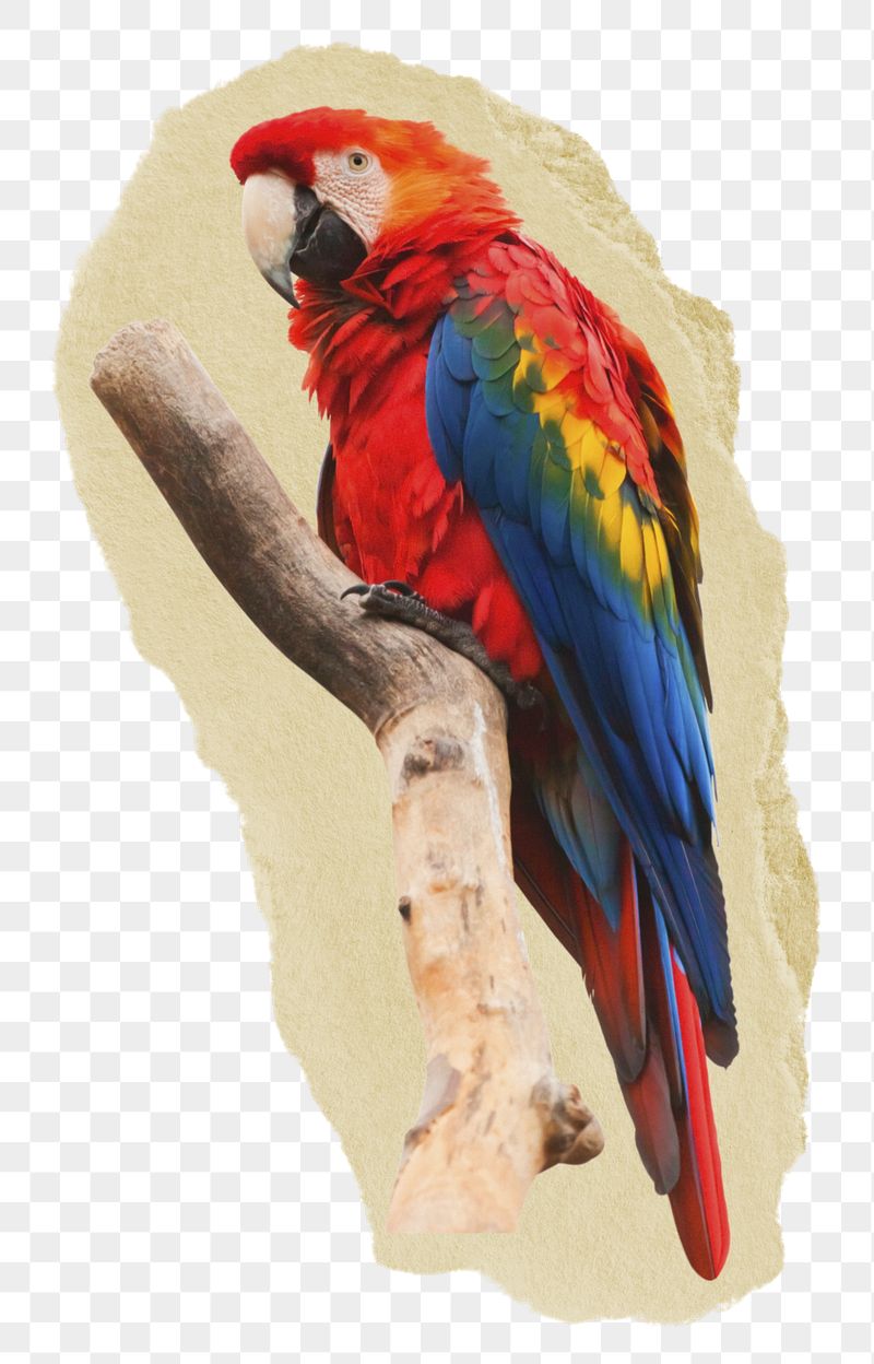 Macaw parrot png sticker, bird | Free PNG - rawpixel