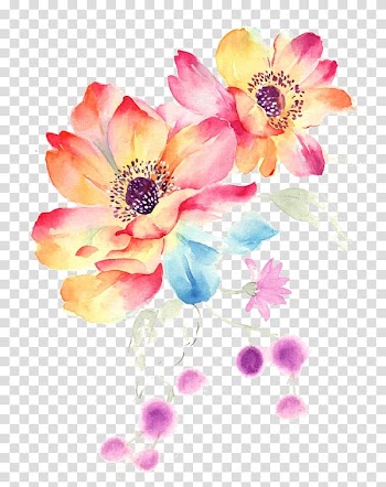 MacBook Pro Laptop Flower Watercolor painting, watercolor wedding transparent background PNG clipart