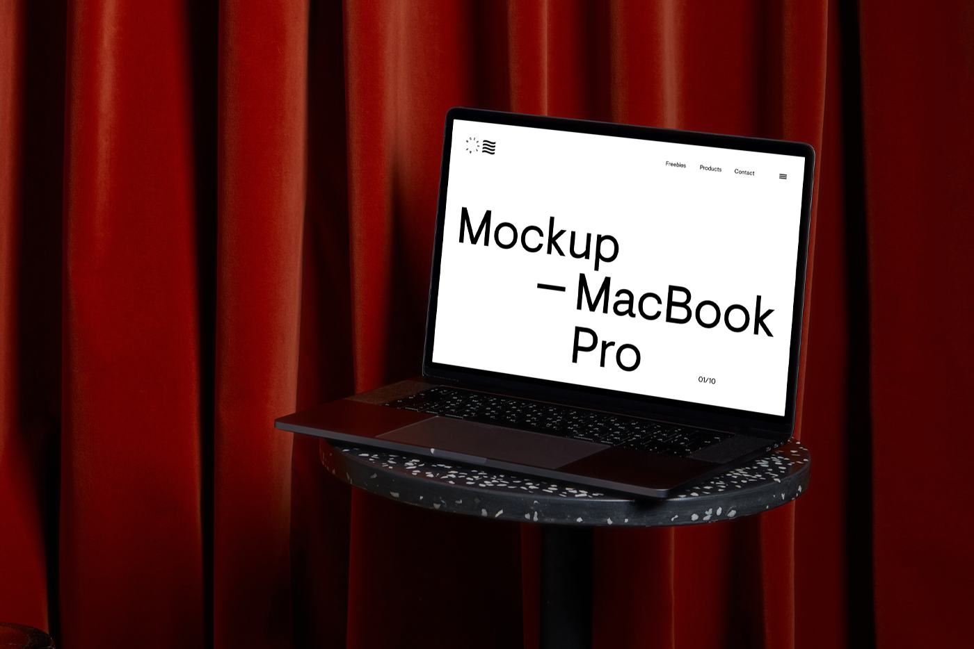 MacBook Pro Mockup on Coffee Table