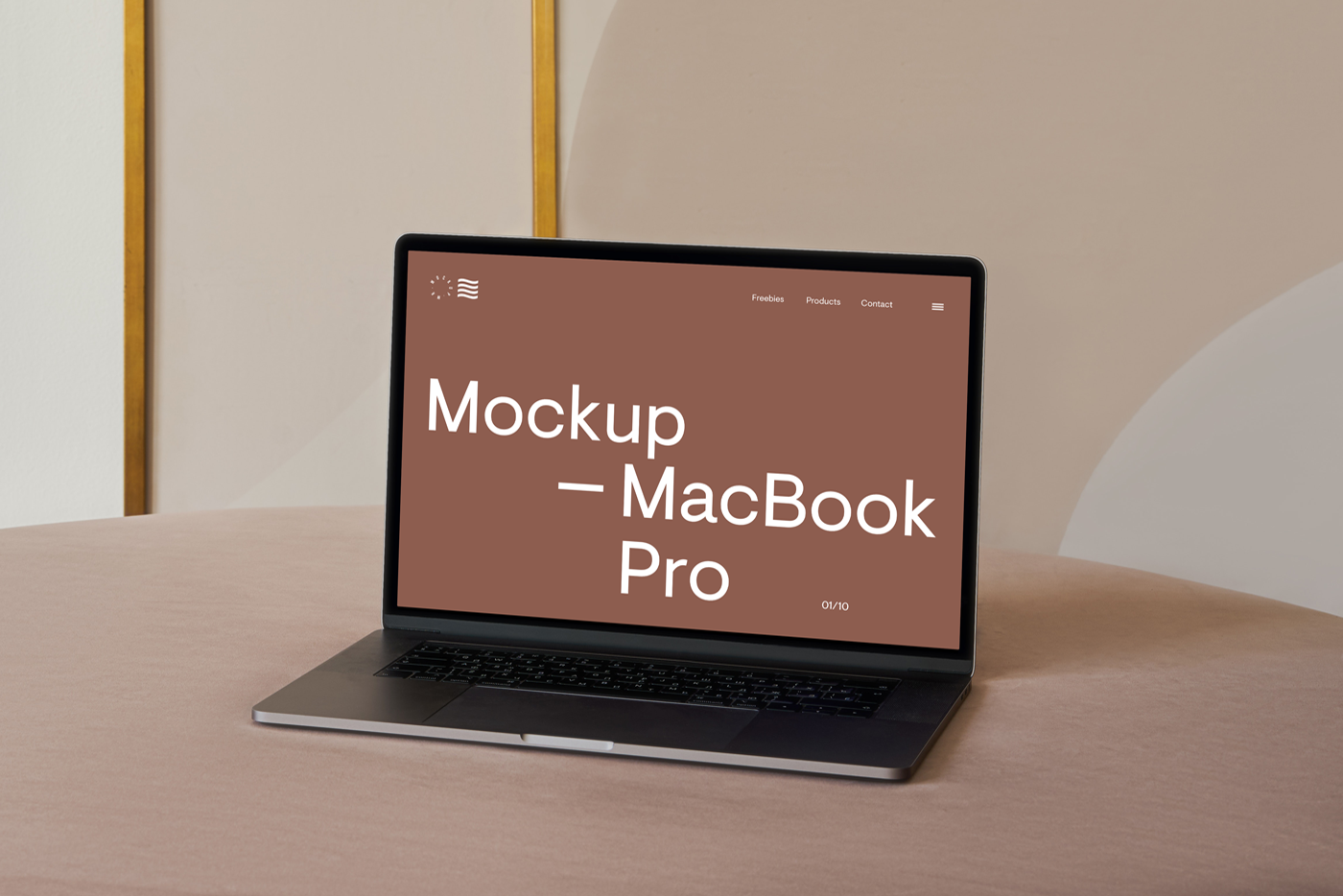 MacBook Pro on a Sofa Mockup