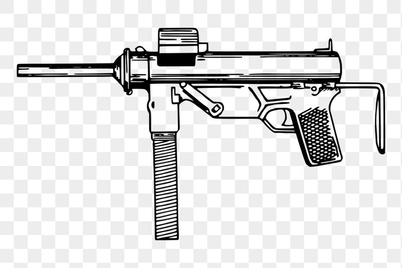 Machine gun png sticker, vintage | Free PNG - rawpixel