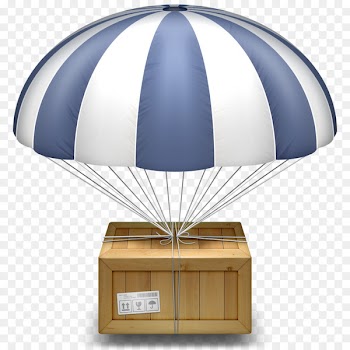 Macintosh AirDrop macOS Finder Icon - parachute 