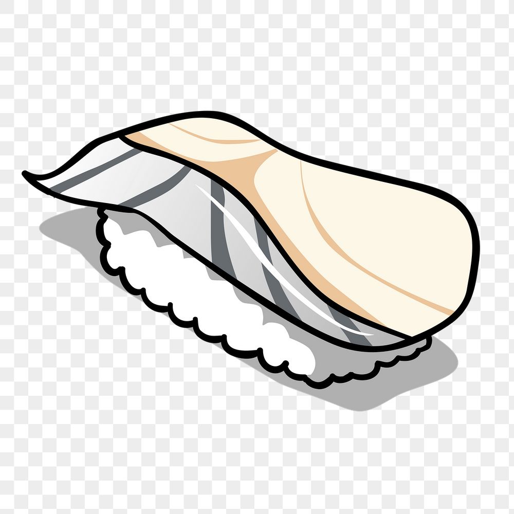 Mackerel sushi png sticker, Japanese | Free PNG - rawpixel