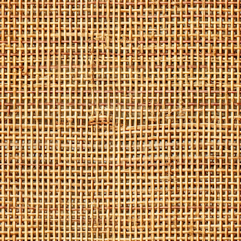 Macro Close-Up of Natural Woven Rattan Cane Webbing